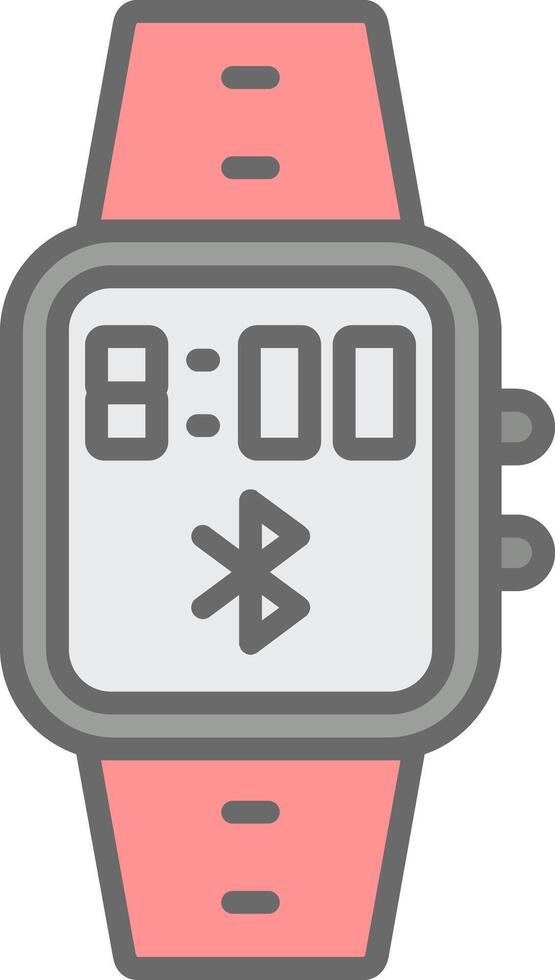 Bluetooth Line Filled Light Icon vector
