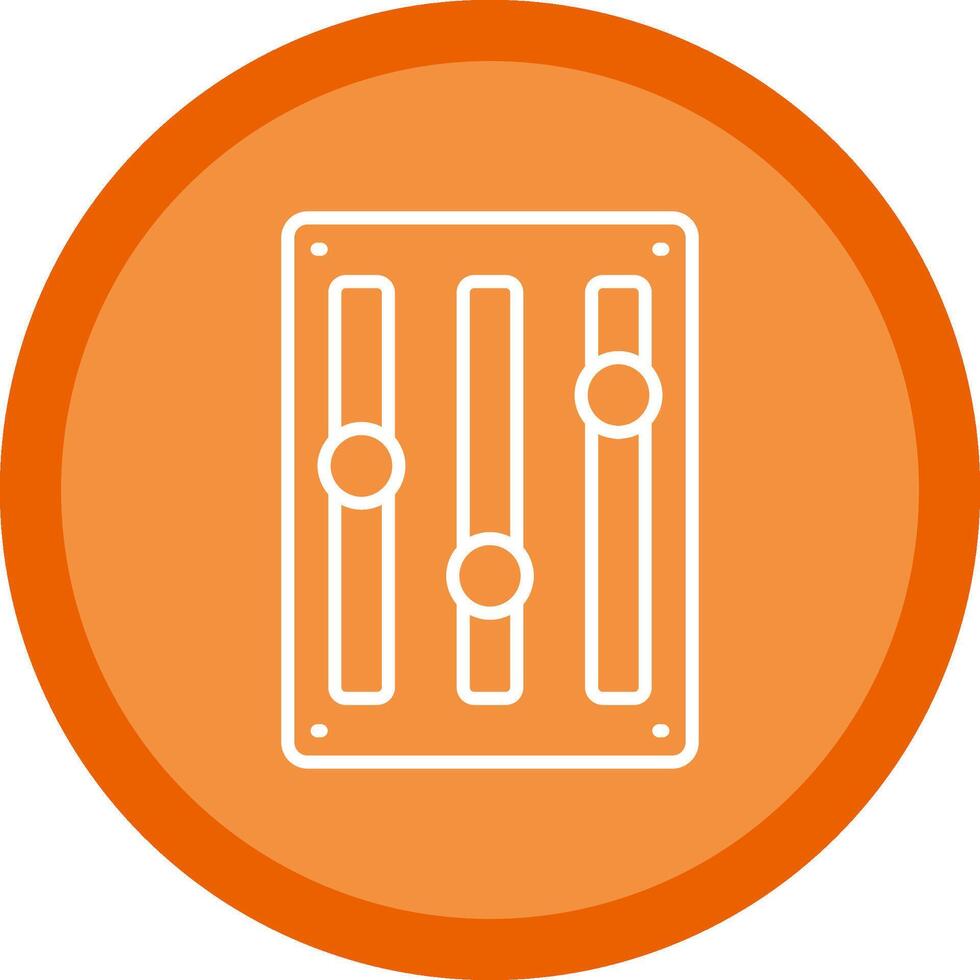 Music Adjust Line Multi Circle Icon vector