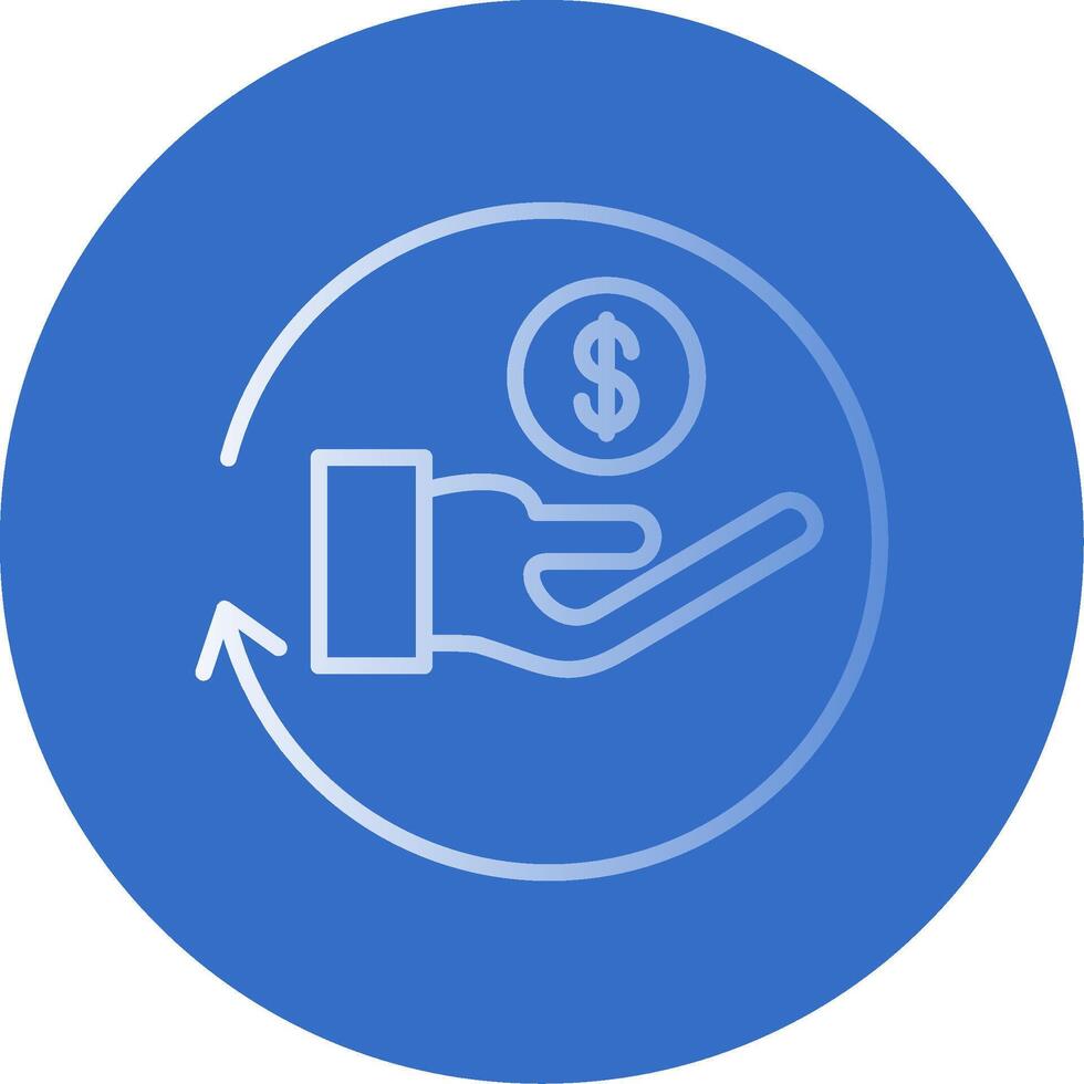 Refund Flat Bubble Icon vector