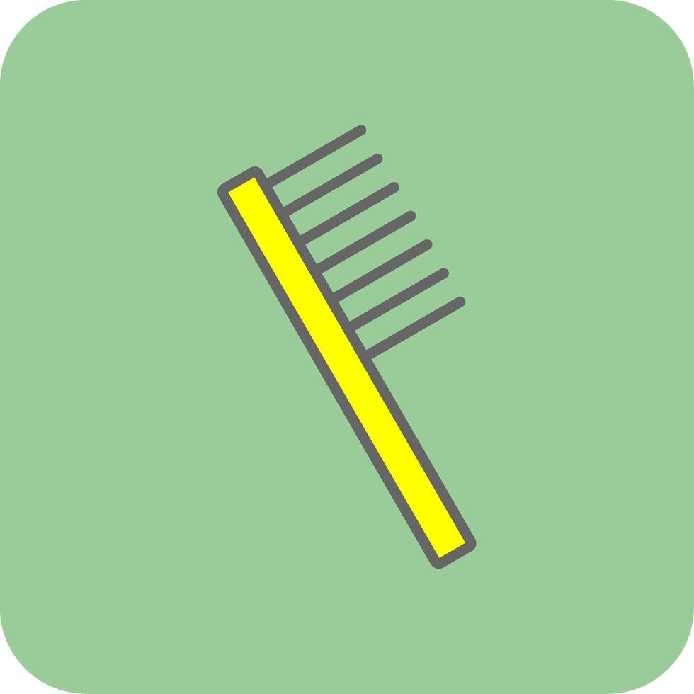 Comb Filled Yellow Icon vector