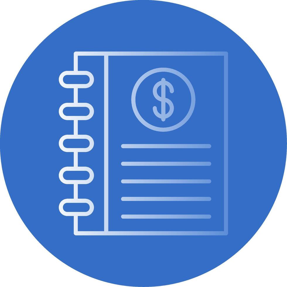 Business Diary Flat Bubble Icon vector