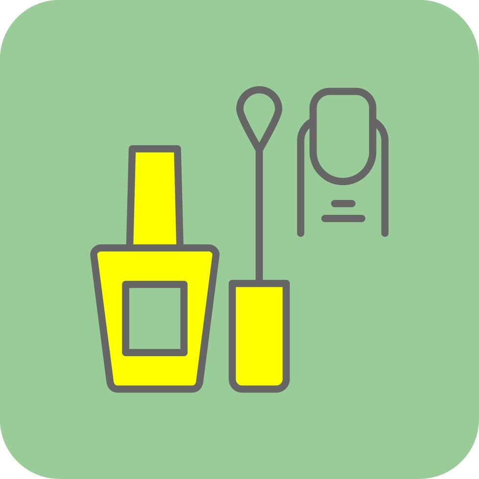 Nail Filled Yellow Icon vector