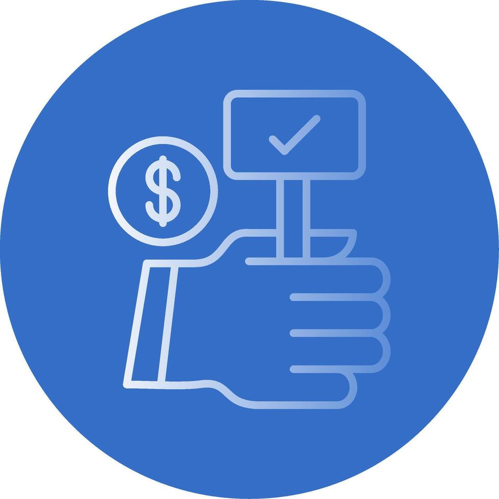 Auction Bid Flat Bubble Icon vector