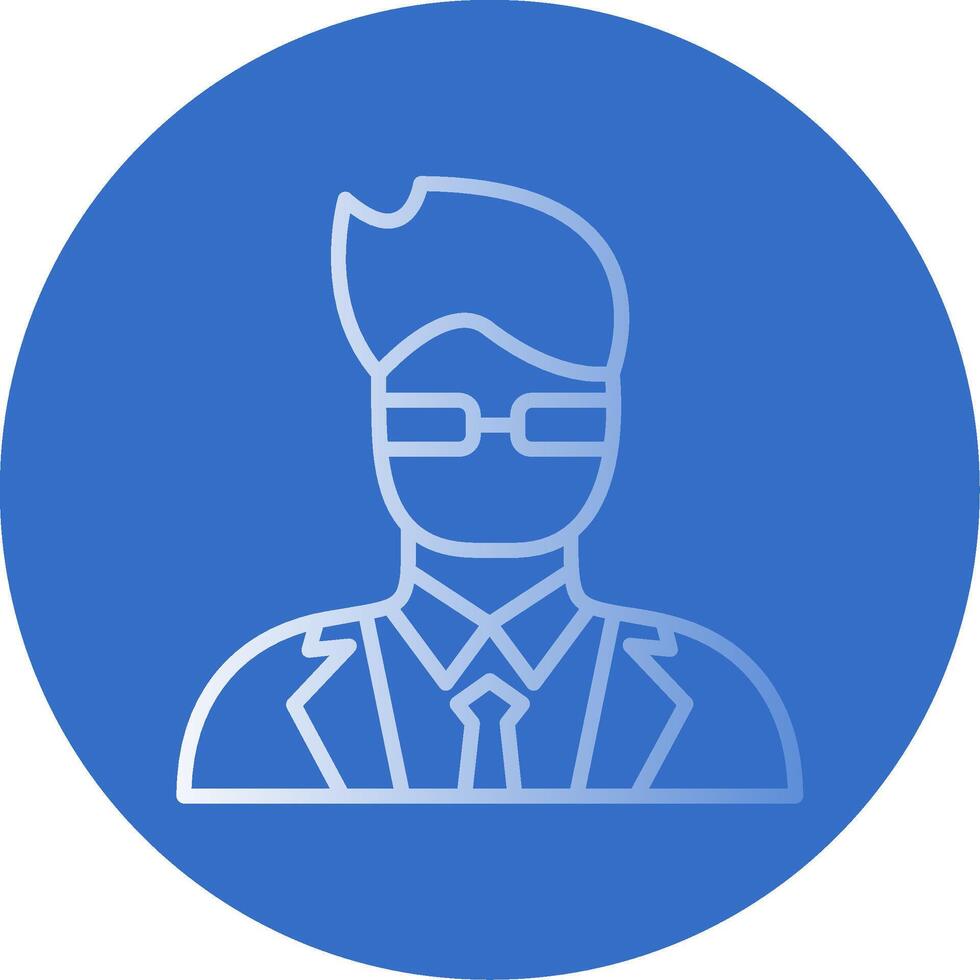 Bodyguard Flat Bubble Icon vector