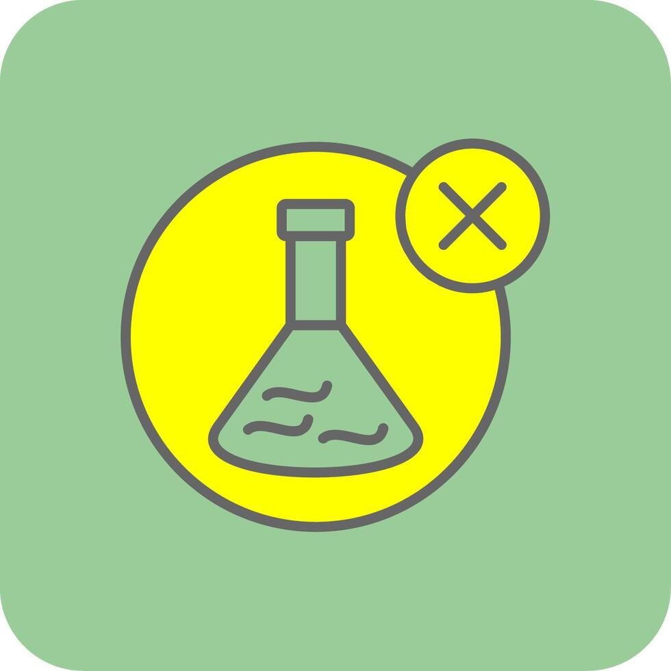 No Chemical Filled Yellow Icon vector