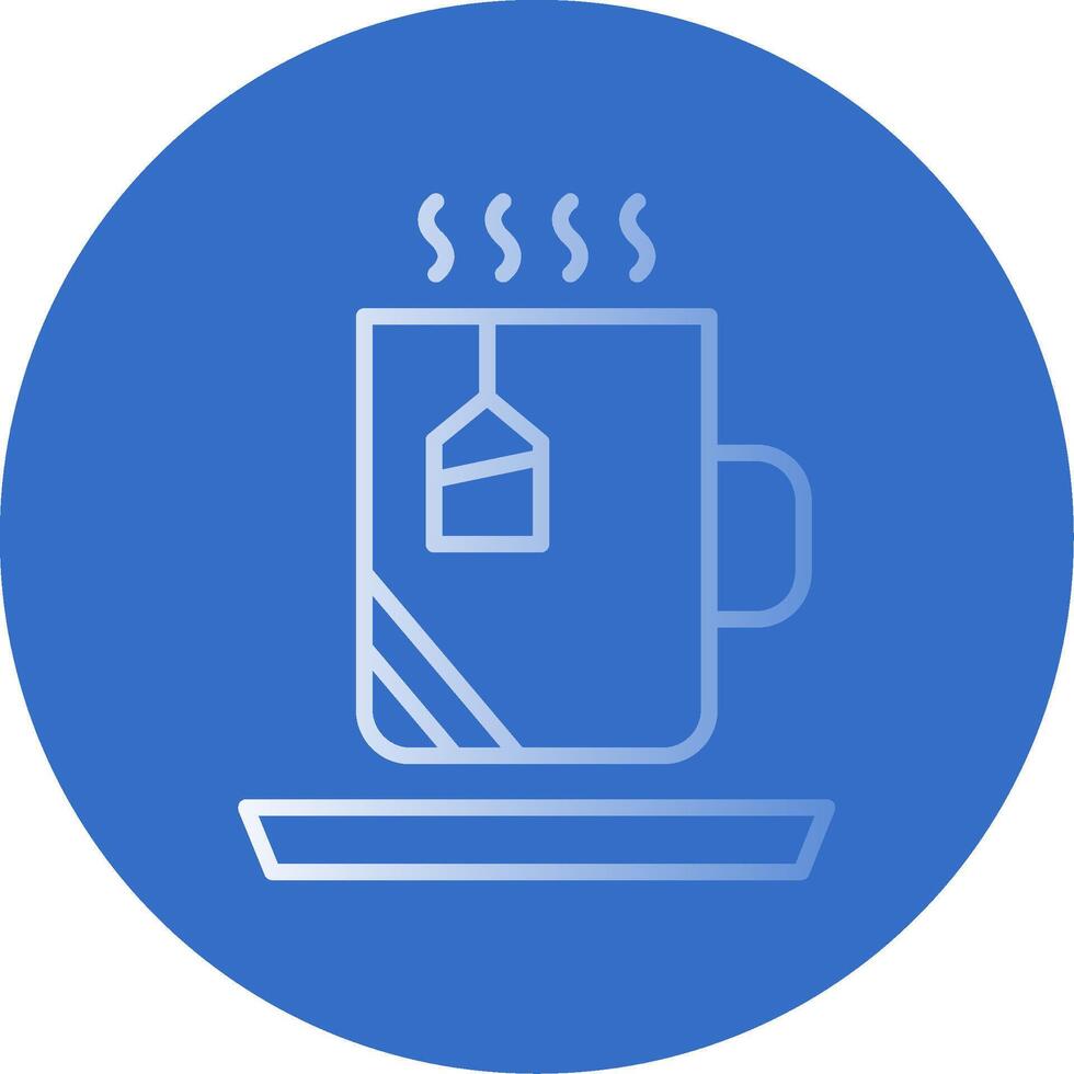 Hot Tea Flat Bubble Icon vector