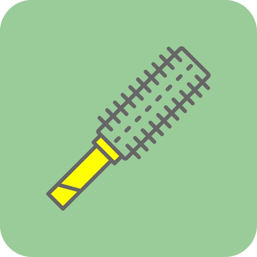 Hairbrush Filled Yellow Icon vector