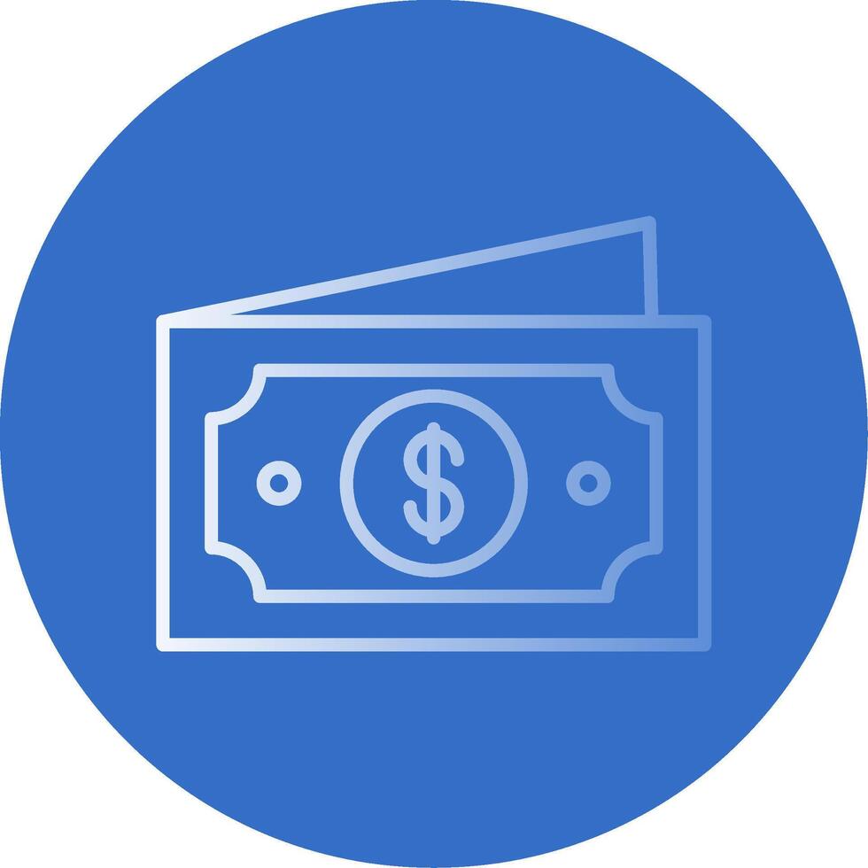 papel dinero plano burbuja icono vector