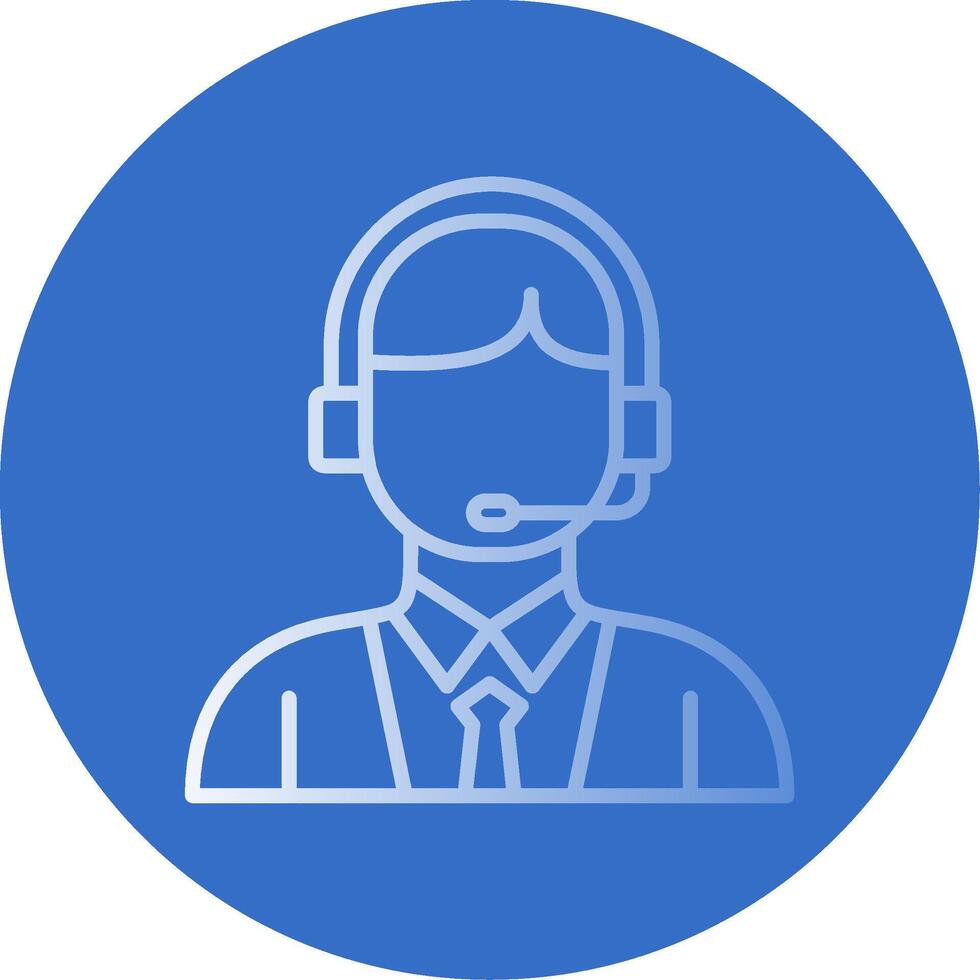 Customer Service Flat Bubble Icon vector