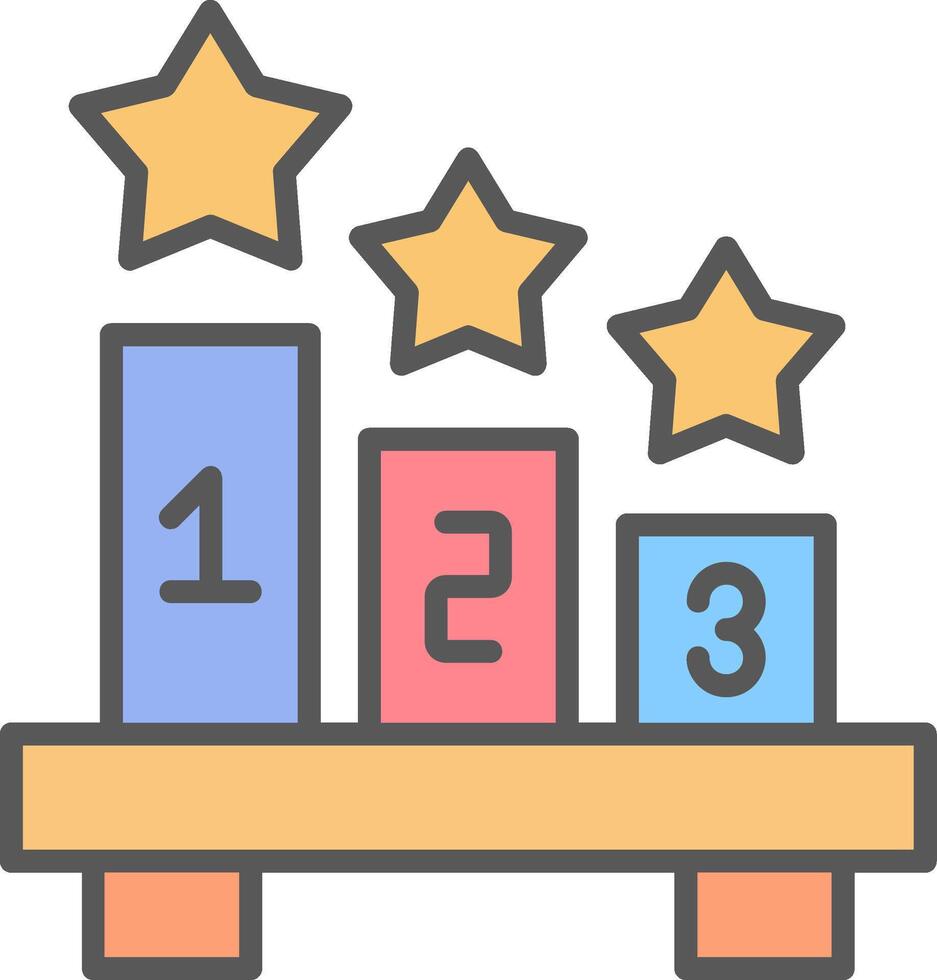 Number Line Filled Light Icon vector