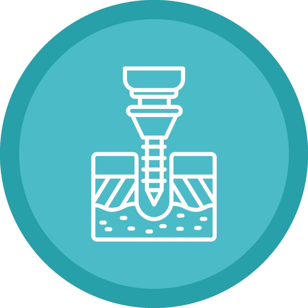 Drilling Line Multi Circle Icon vector
