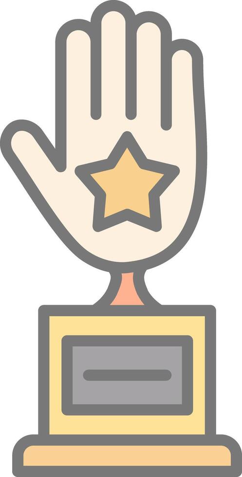 Hand Line Filled Light Icon vector