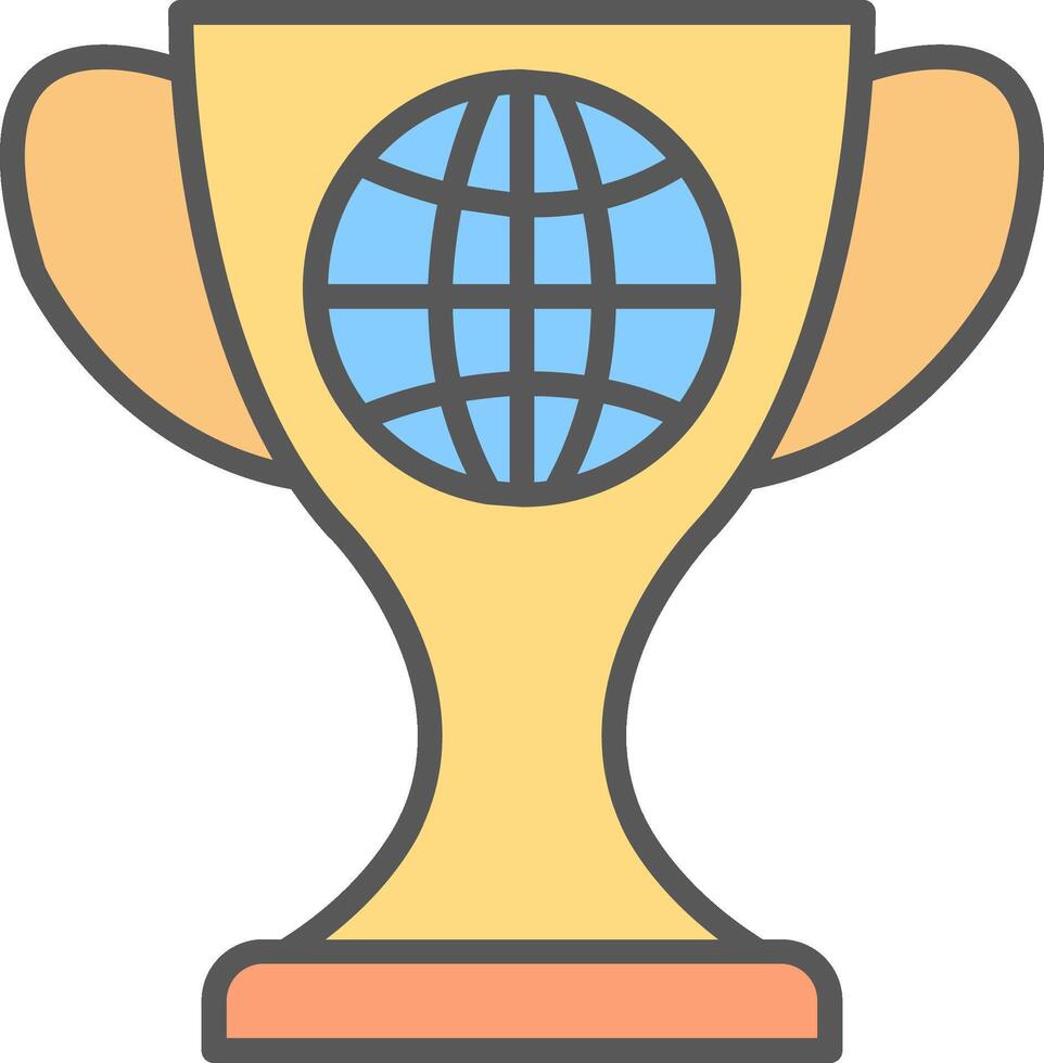 World Line Filled Light Icon vector