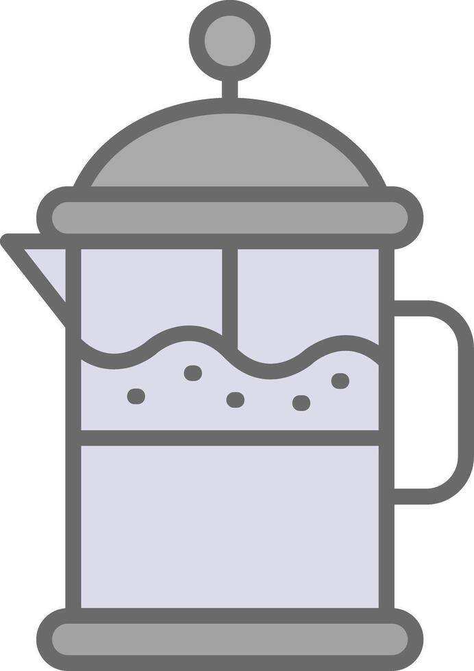 Coffee Filter Line Filled Light Icon vector