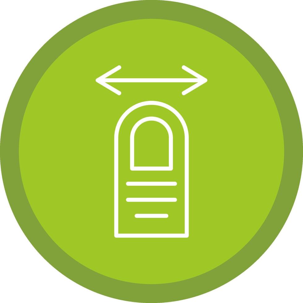 Tap Drag Line Multi Circle Icon vector