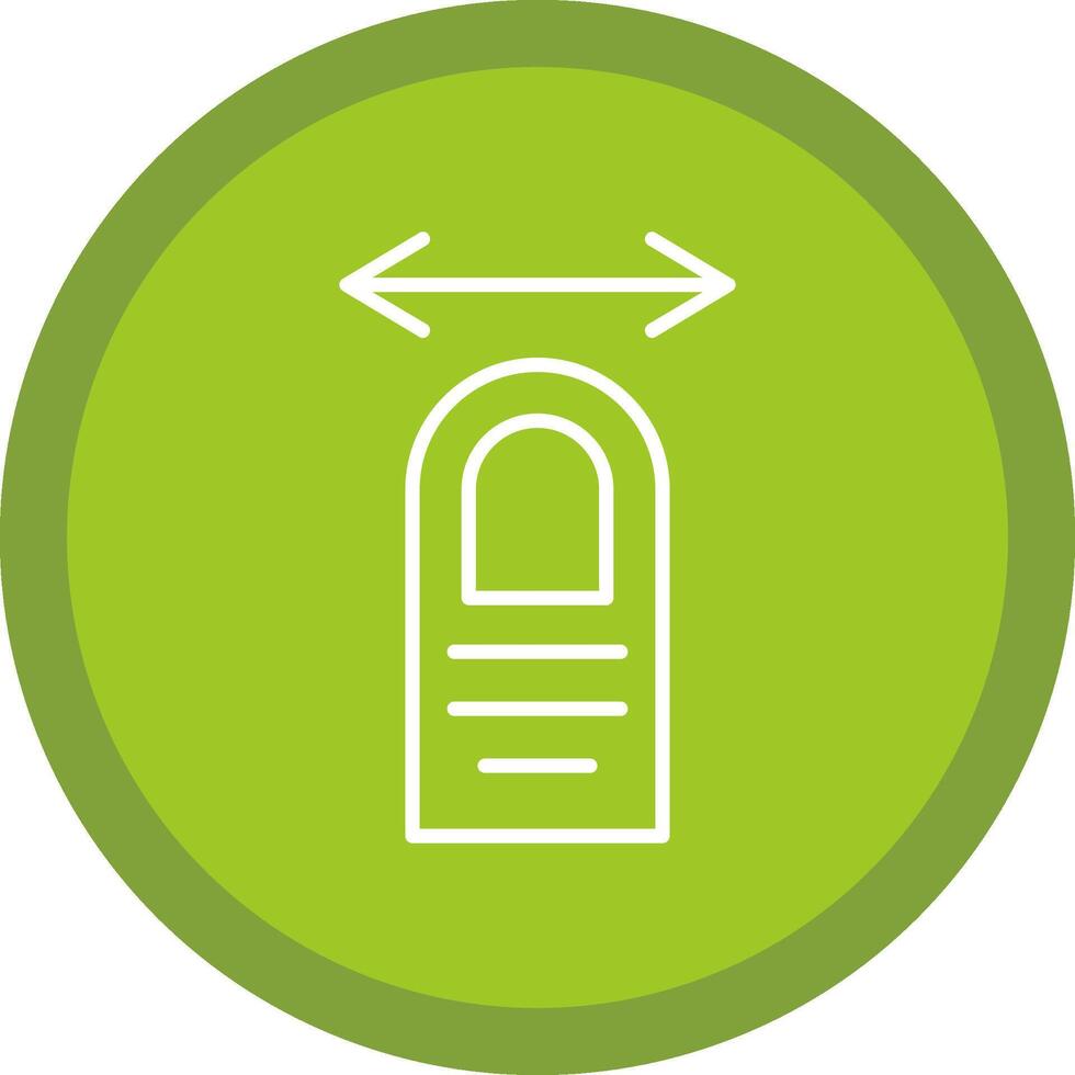 Tap Drag Line Multi Circle Icon vector