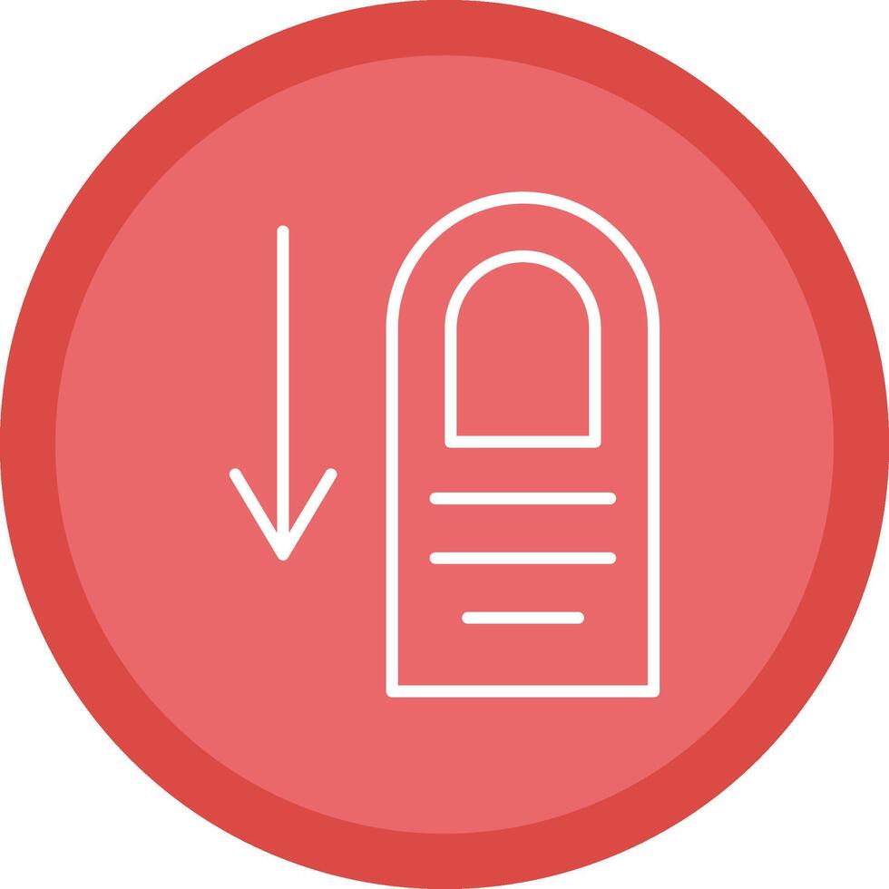 Tap Down Line Multi Circle Icon vector