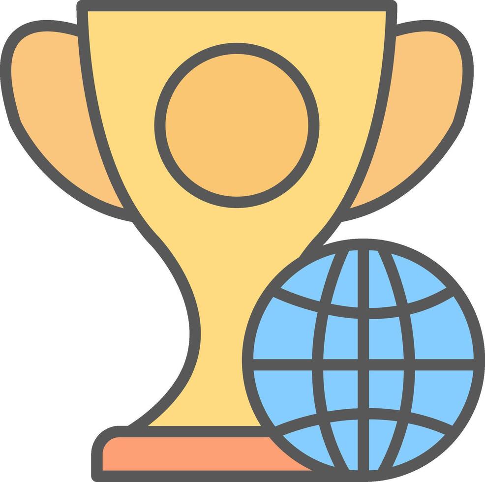 Globe Line Filled Light Icon vector