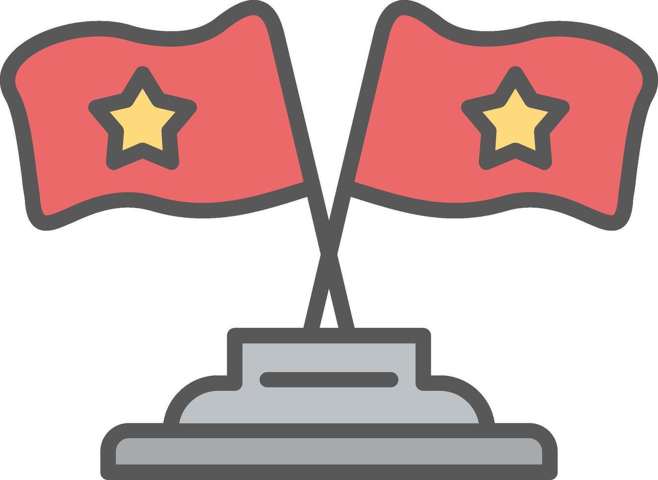 Flags Line Filled Light Icon vector