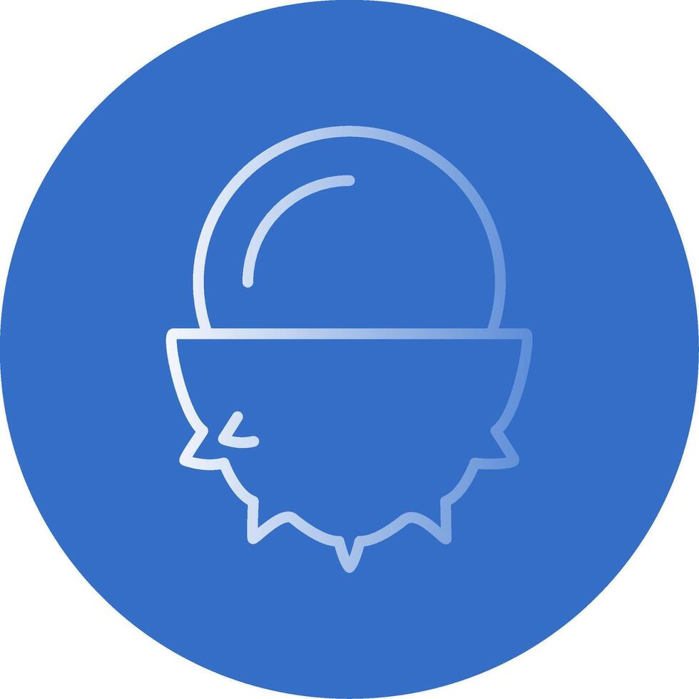 Lychee Flat Bubble Icon vector