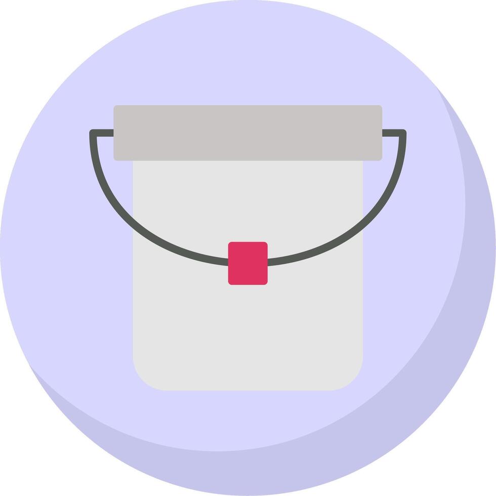 Bucket Flat Bubble Icon vector