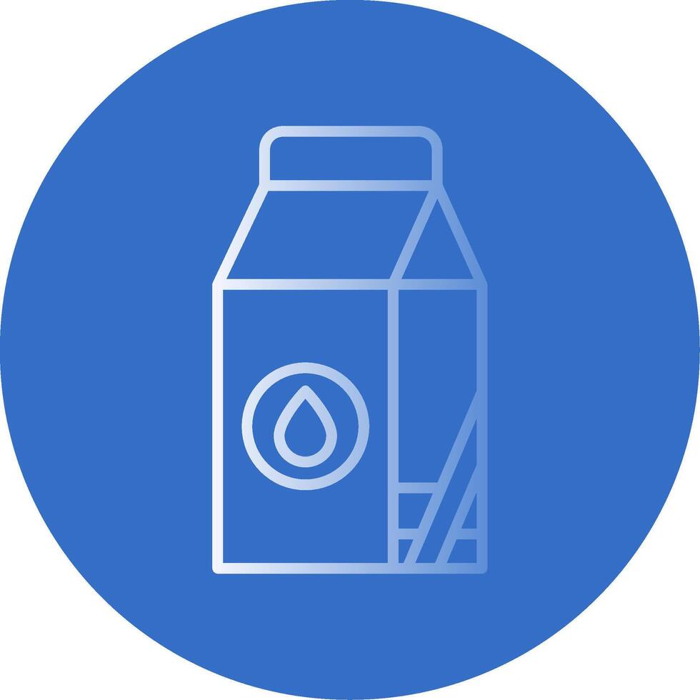 Leche plano burbuja icono vector