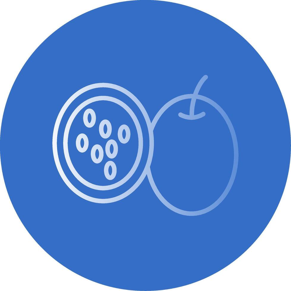 Passion Fruit Flat Bubble Icon vector