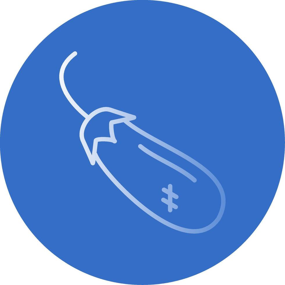 Eggplant Flat Bubble Icon vector