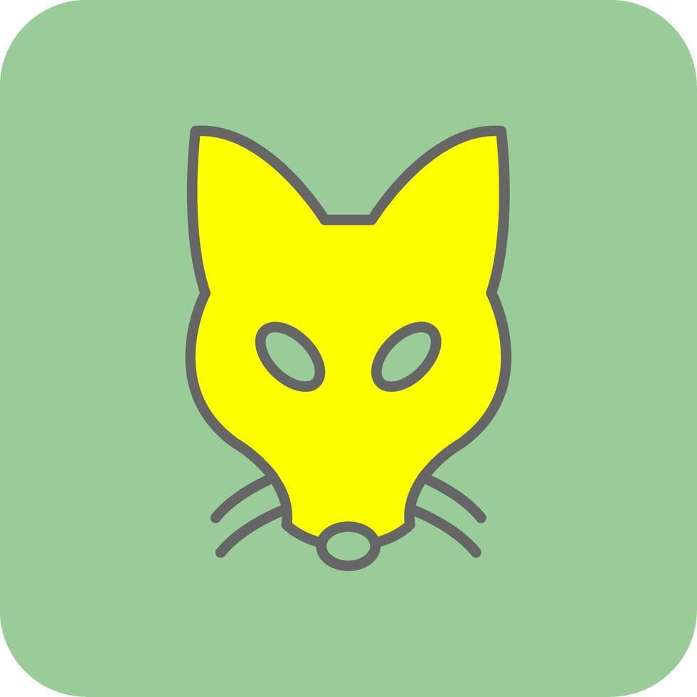 Fox Filled Yellow Icon vector