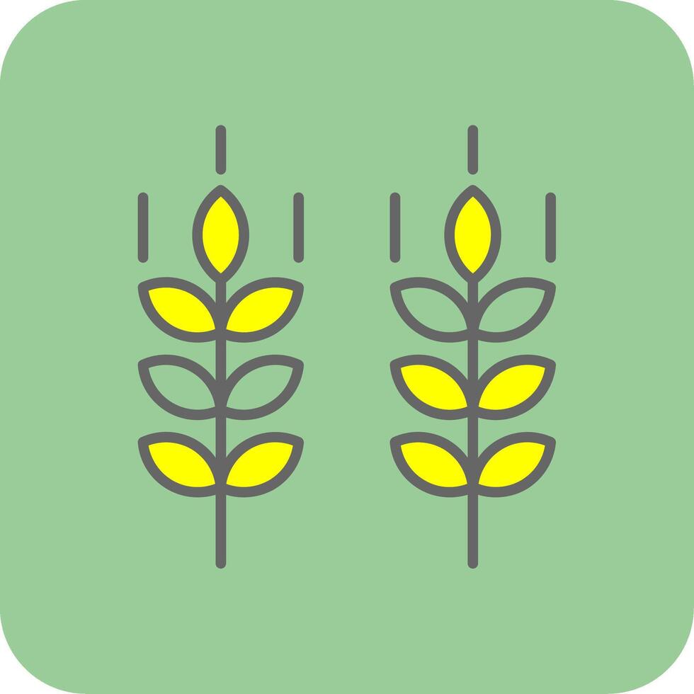 Wheat Filled Yellow Icon vector