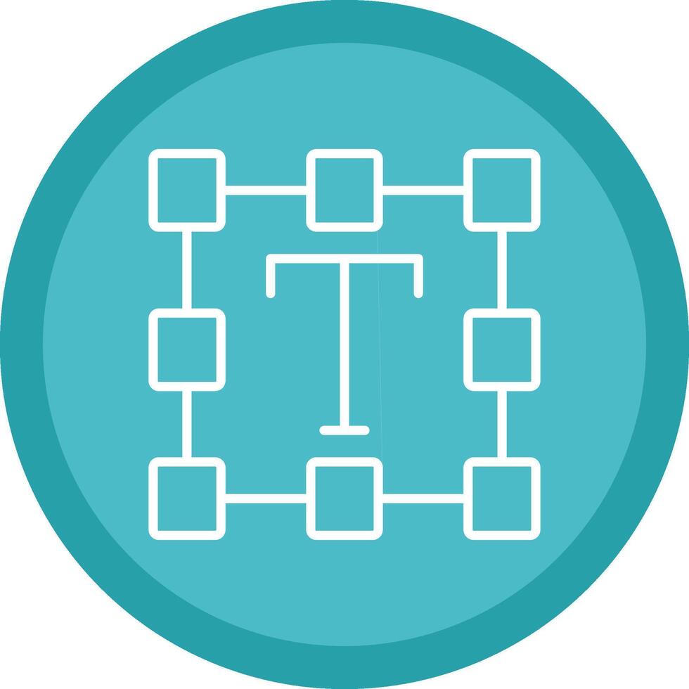Typographic Line Multi Circle Icon vector