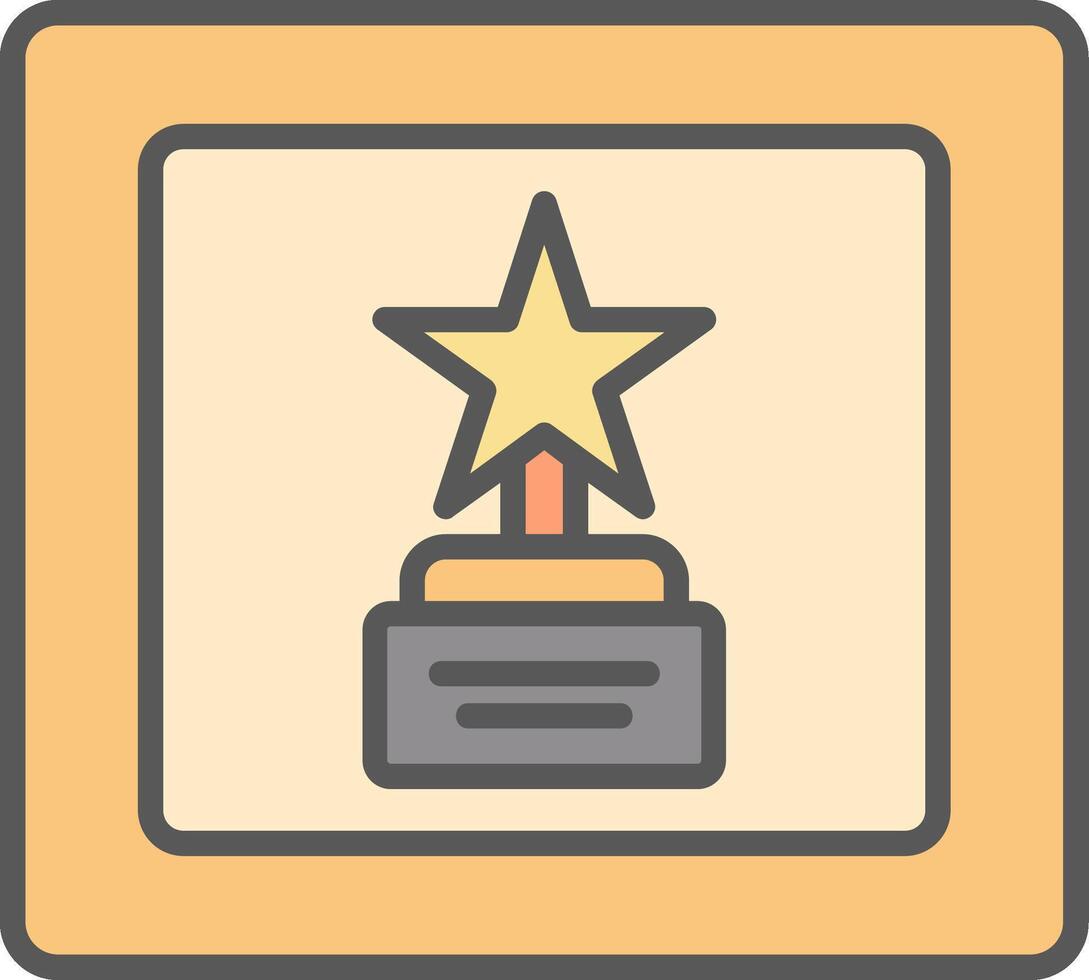 Frame Line Filled Light Icon vector