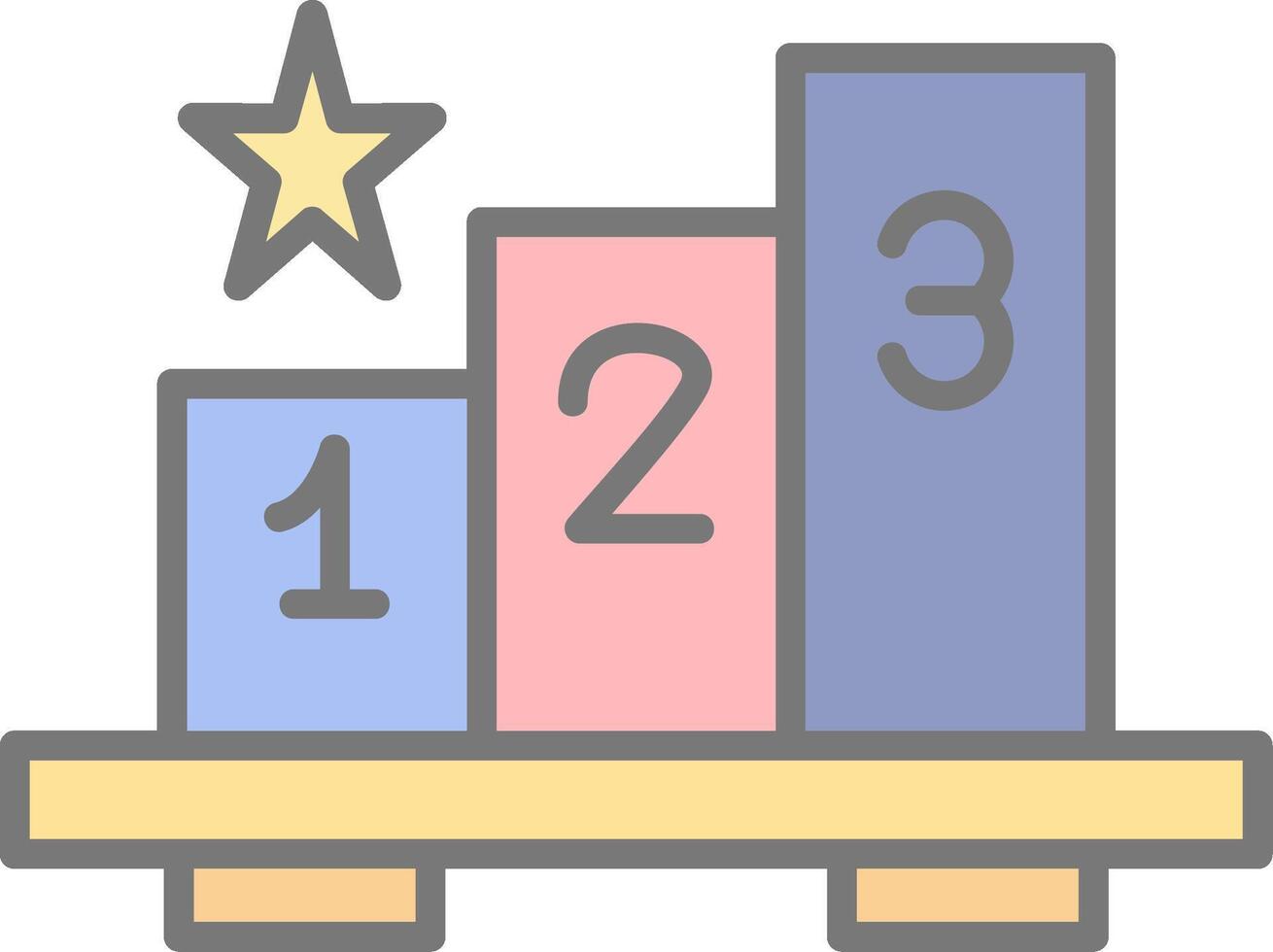 Leaderboard Line Filled Light Icon vector