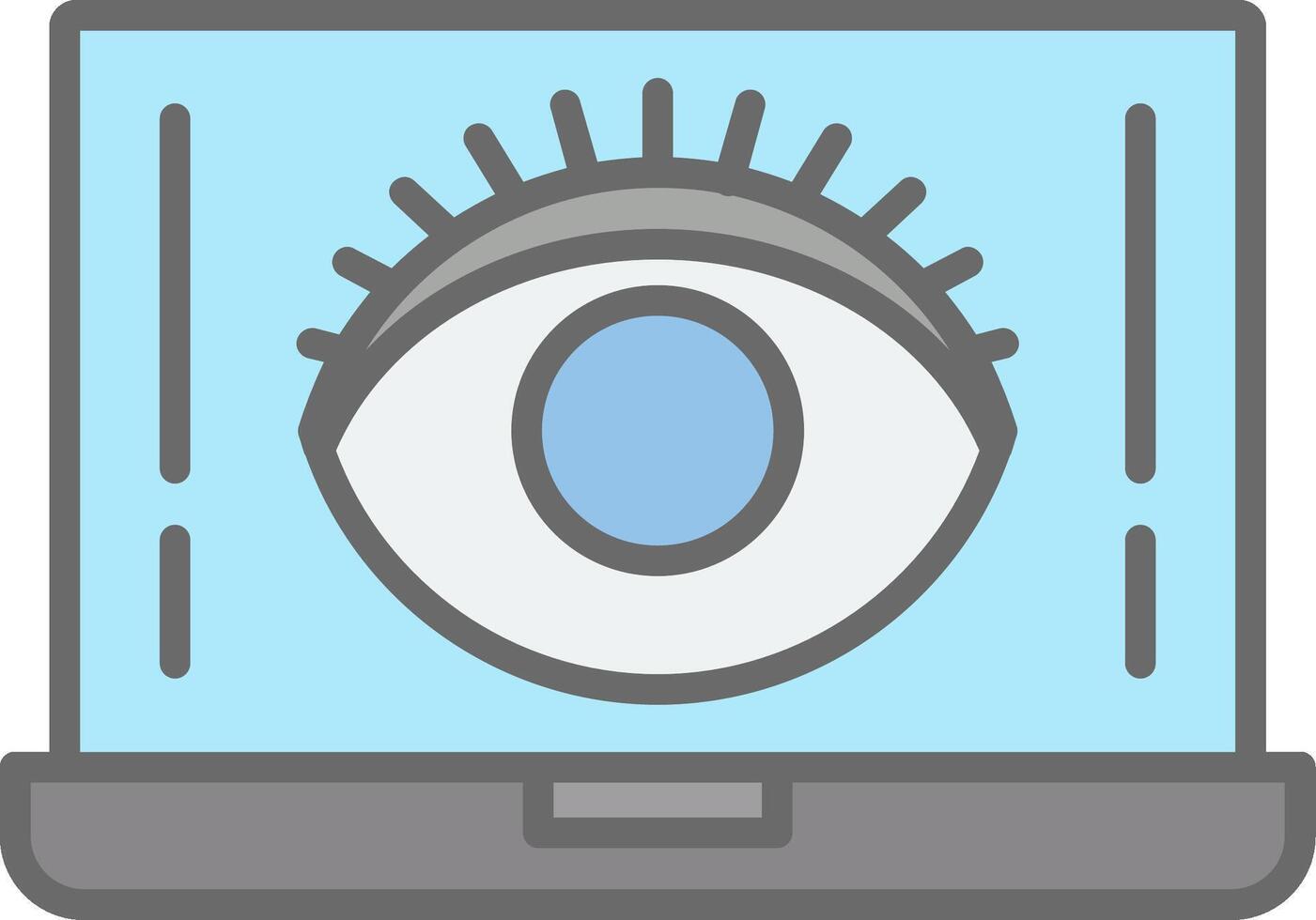 Eye Line Filled Light Icon vector