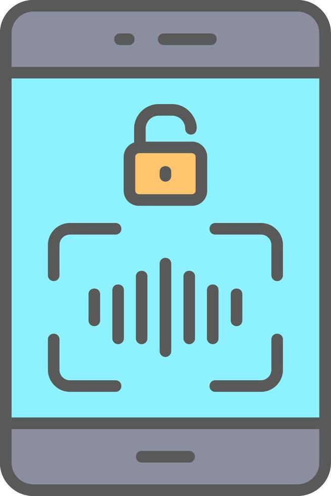 Smartphone Line Filled Light Icon vector