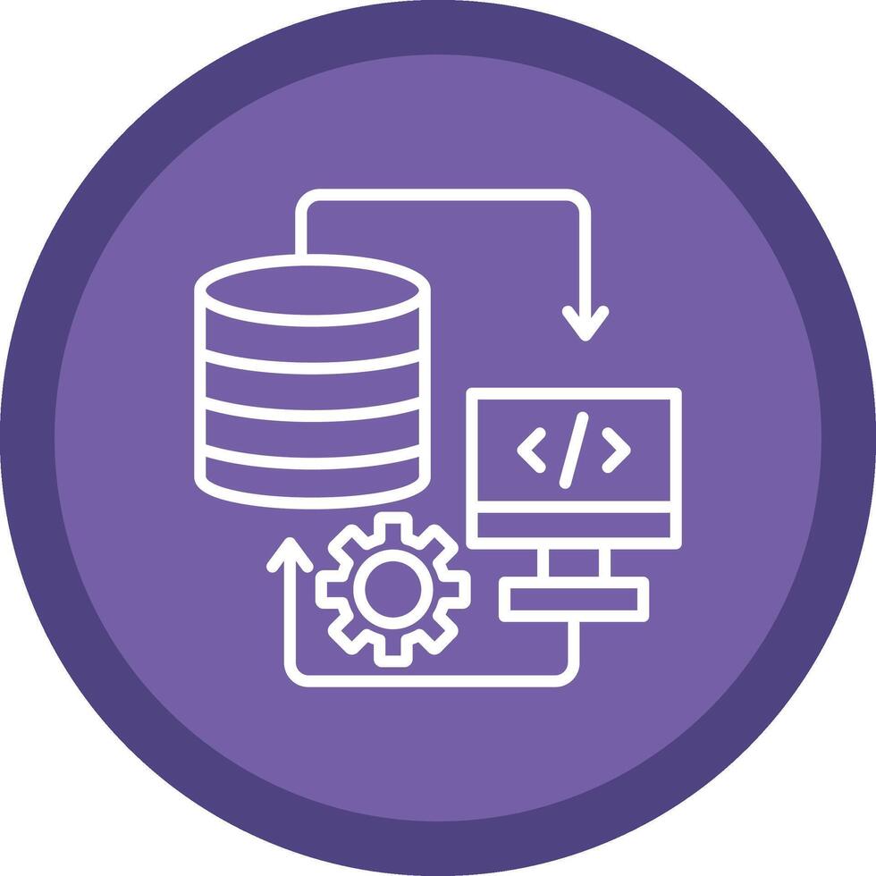 Data Storage Line Multi Circle Icon vector