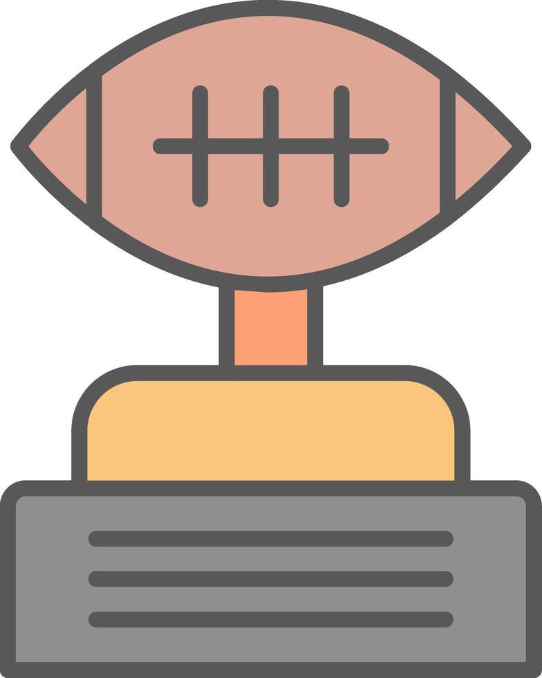 Football Line Filled Light Icon vector