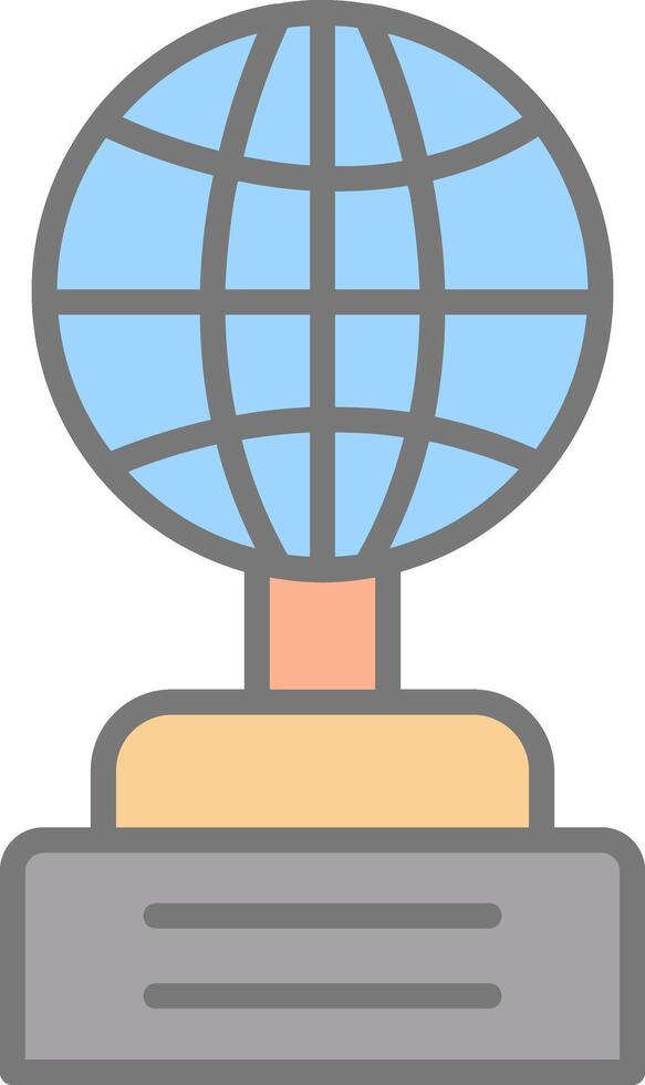 Globe Line Filled Light Icon vector
