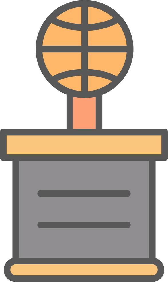 Basketball Line Filled Light Icon vector