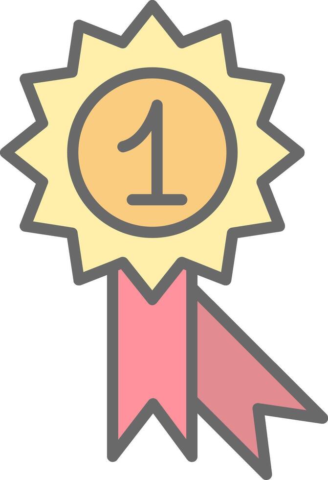 Number Line Filled Light Icon vector