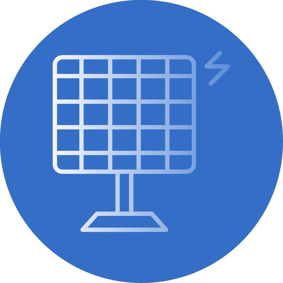 Solar Energy Flat Bubble Icon vector