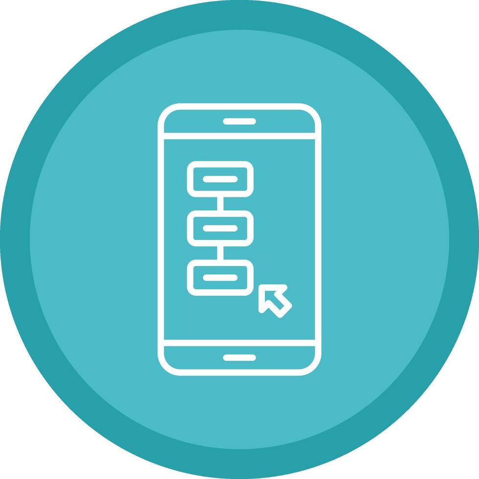 Tasks Line Multi Circle Icon vector