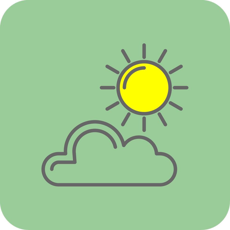 Sun Filled Yellow Icon vector