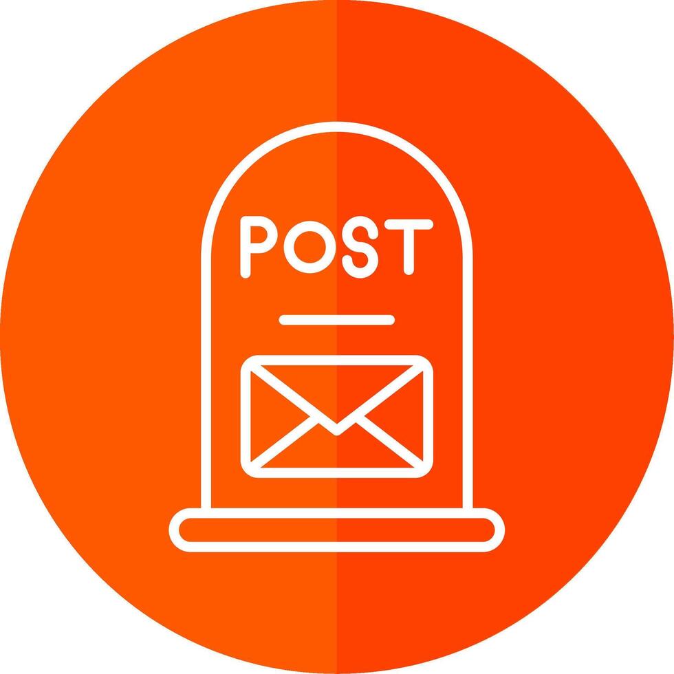 Post It Line Red Circle Icon vector