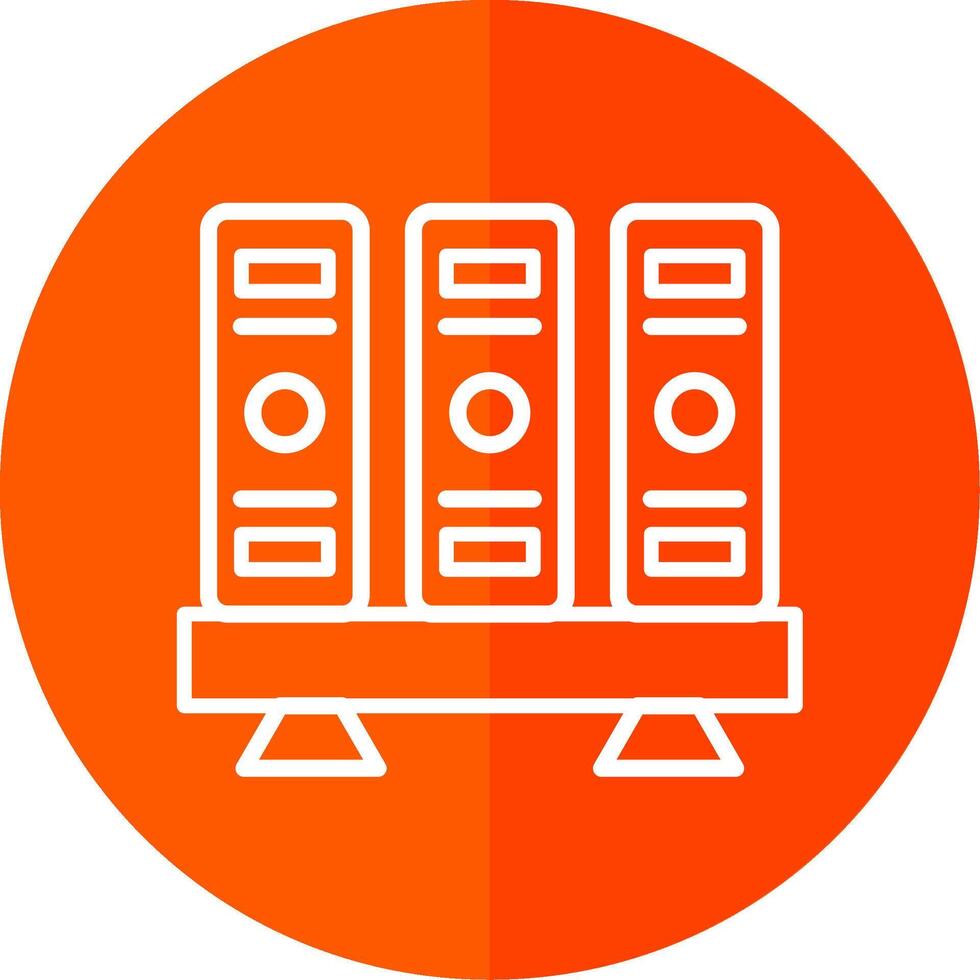 Folder Line Red Circle Icon vector