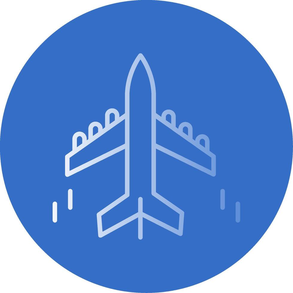 Plane Flat Bubble Icon vector