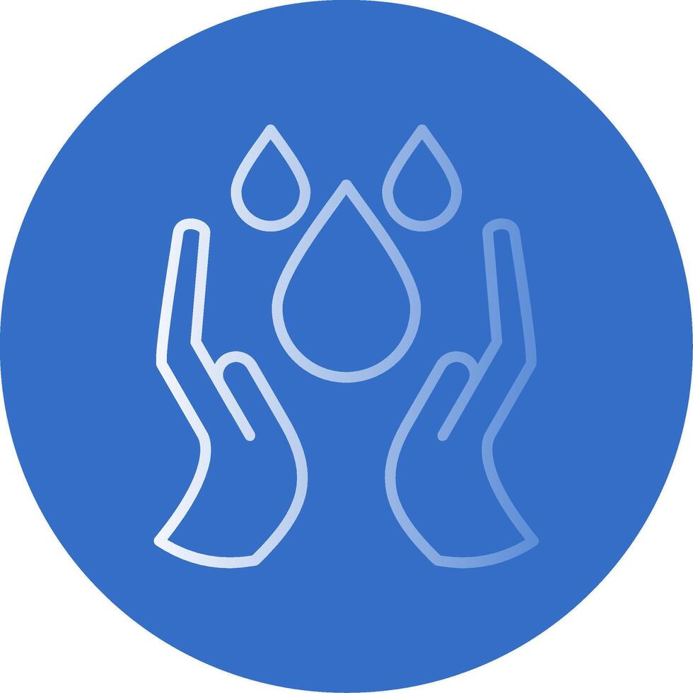 Water Saving Flat Bubble Icon vector