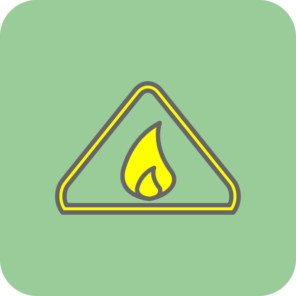 advertencia firmar lleno amarillo icono vector