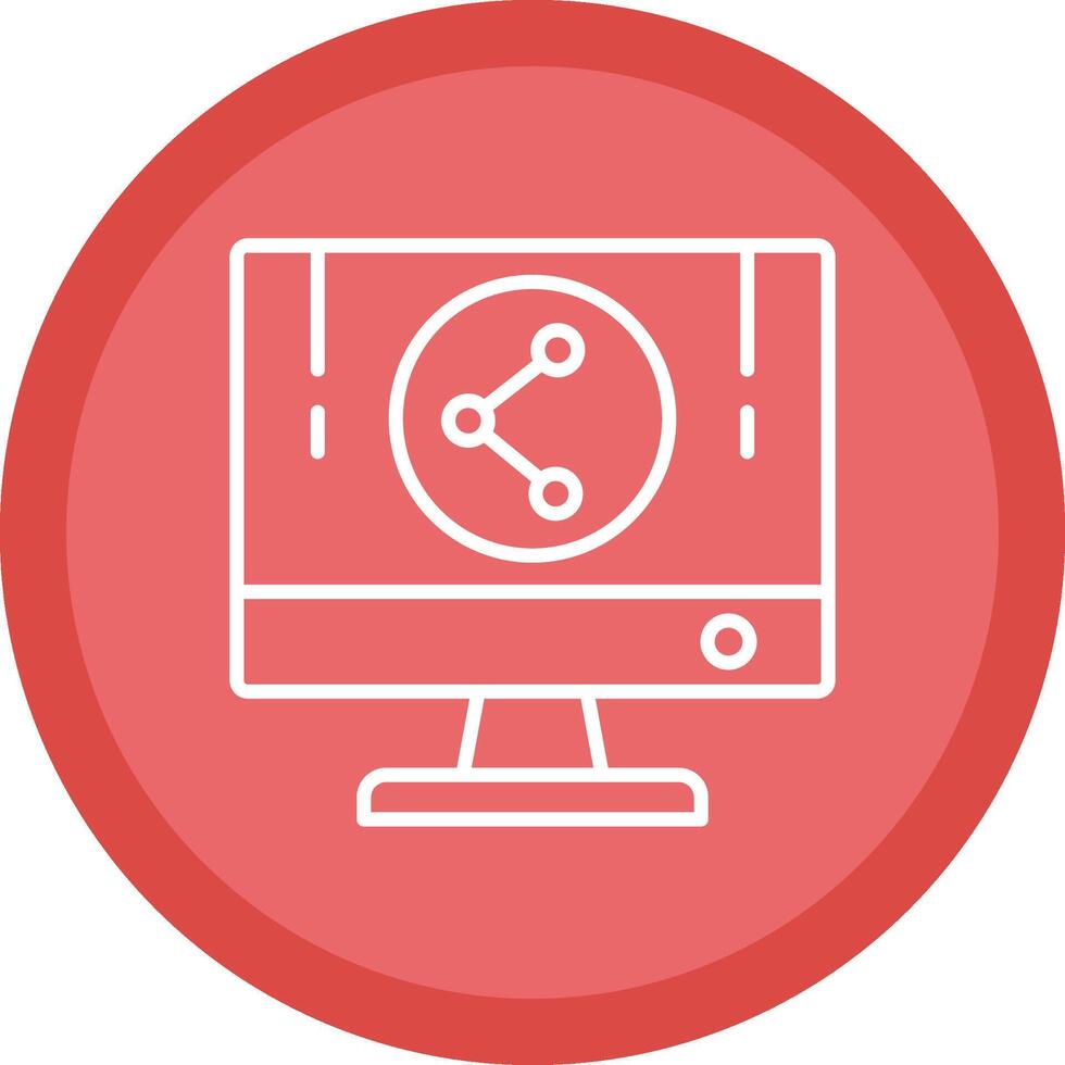 Sharing Line Multi Circle Icon vector