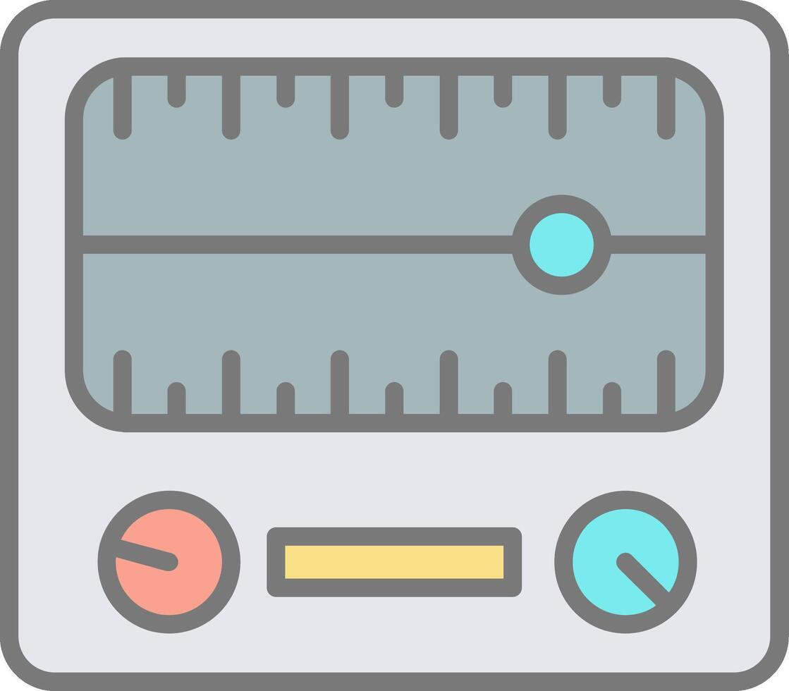 Dial Line Filled Light Icon vector
